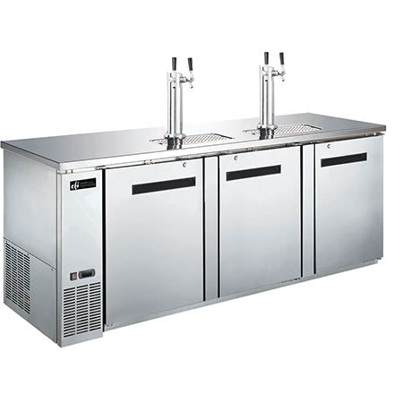 90" Back Bar Direct Draw Coolers (Stainless Steel)