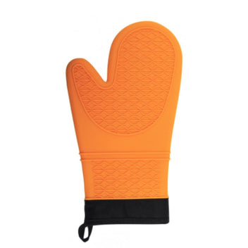 13" SILICONE OVEN MITT, ORANGE, COOL TOUCH