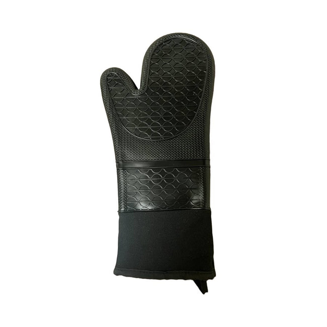 15" SILICONE, OVEN MITTS, BLACK, COOL TOUCH