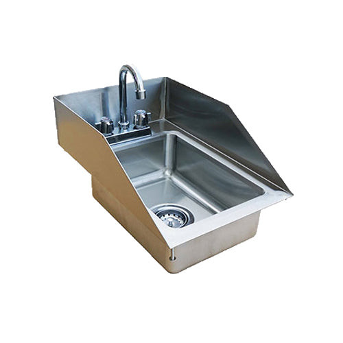 Drop in sink 5" depth bowl w/splash guard