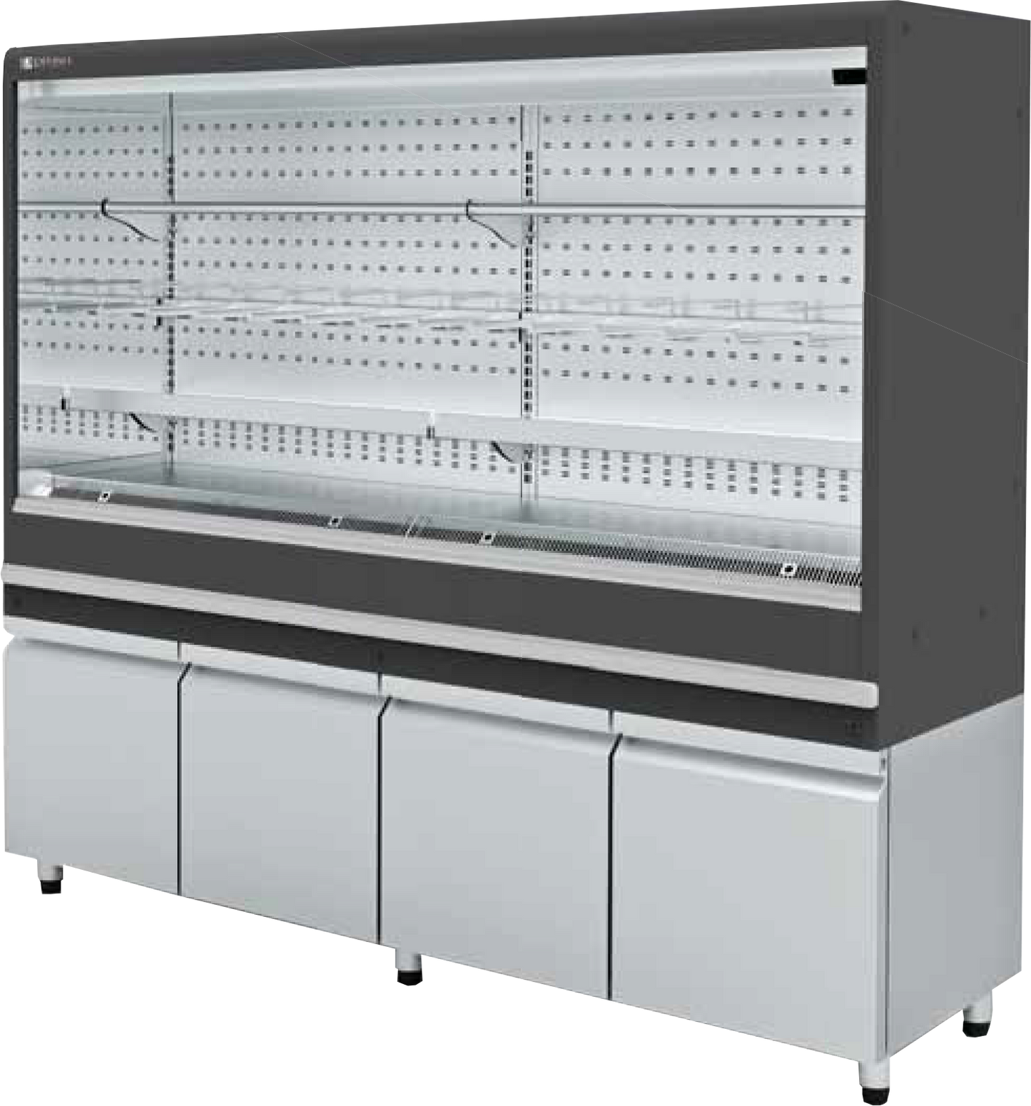 Remote Open Merchandiser With Bottom Refrigerated Storage