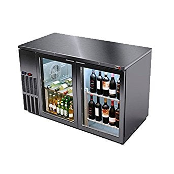 48" S/S SlimLine Back Bar w/ Sliding Glass Door