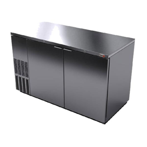 59" Stainless & Solid Refrigerated Back Bar Cooler