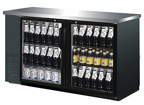 60" SlimLine Back Bar w/ Sliding Glass Door