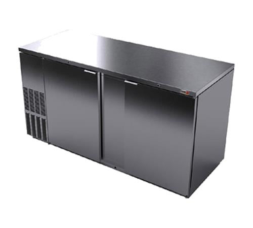 69" Stainless & Solid Refrigerated Back Bar Cooler