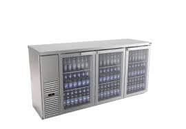 72" S/S SlimLine Back Bar w/ Sliding Glass Door