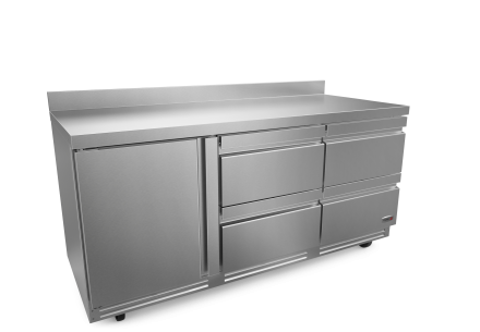 72" Worktop Refrigerator w/ 4 Drawers