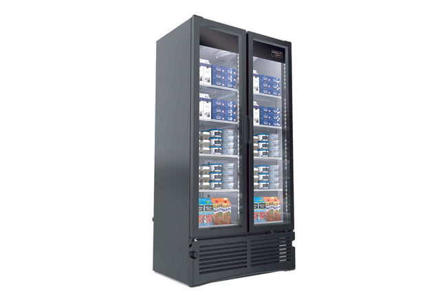 Black Merchandiser Refrigerator - 2 Doors