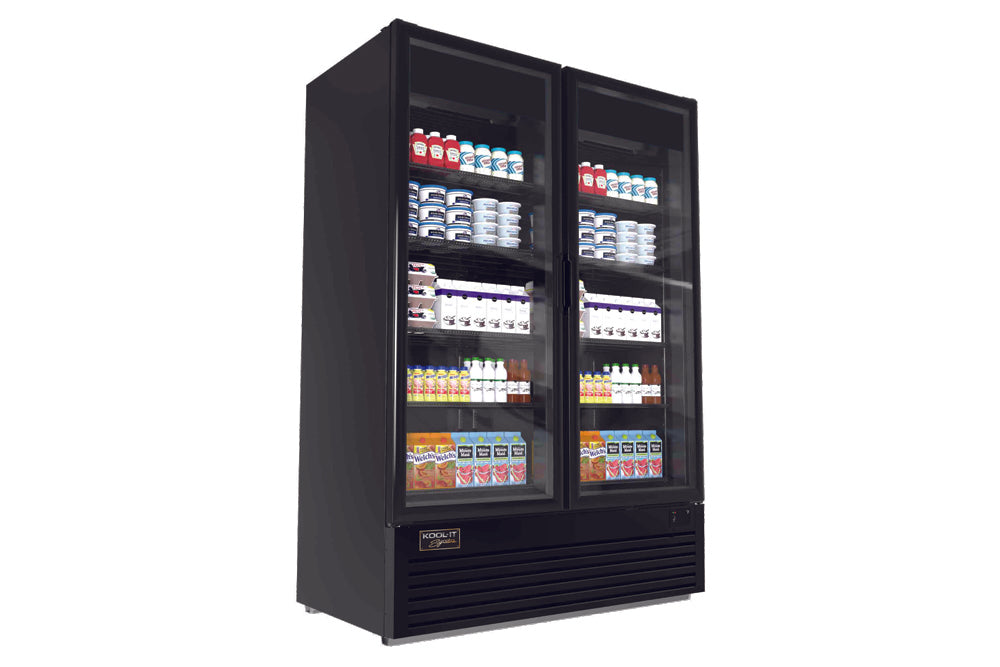 Black Merchandiser Refrigerator - 2 Doors