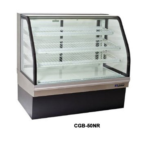 Non-refrigerated Curved Glass Bakery Merchandiser