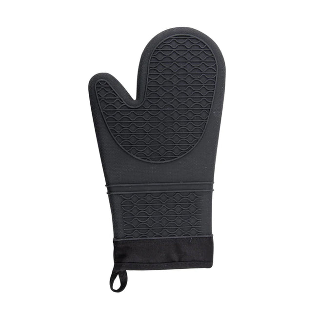 13" SILICONE OVEN MITT, BLACK, COOL TOUCH