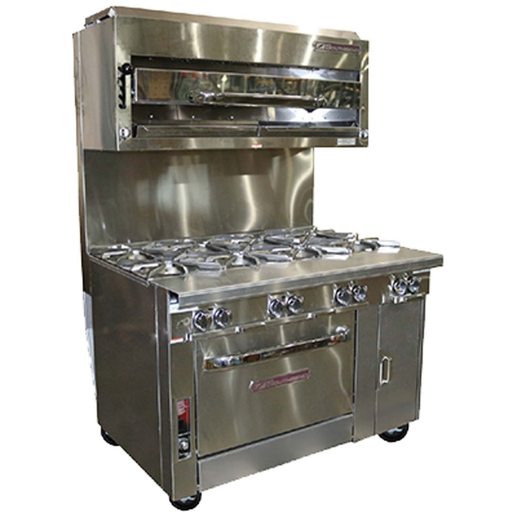 48" Sectional Range w/ Open Top Burners (Convection-Oven Base with Step-Up Rear Burners)