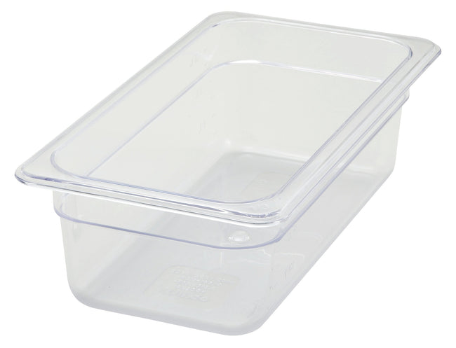 1/3 Size, 4" PC Clear Food Pan