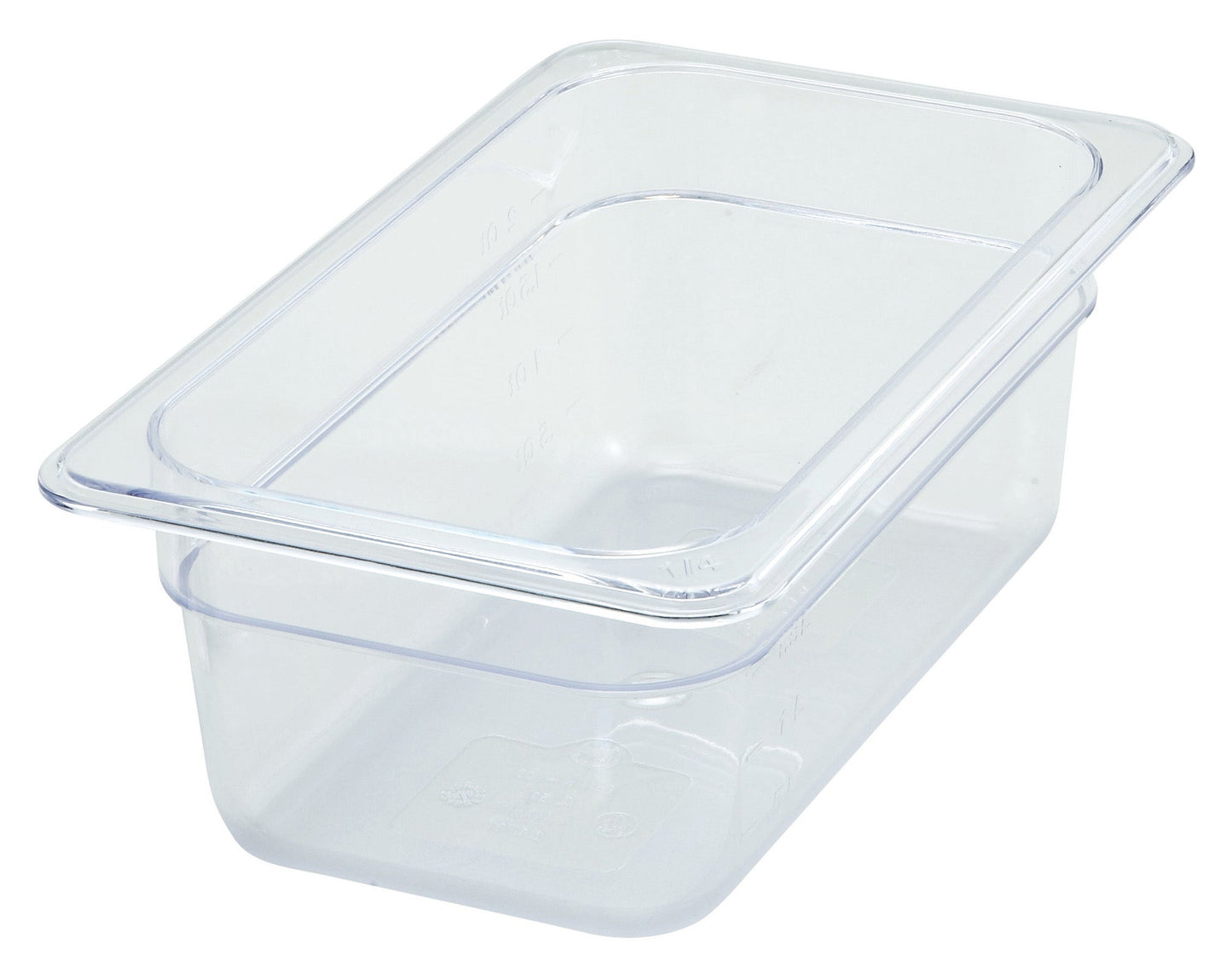 1/4 Size, 4" PC Clear Food Pan