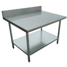 24" x 30" WORKTABLES WITH BACKSPLASH