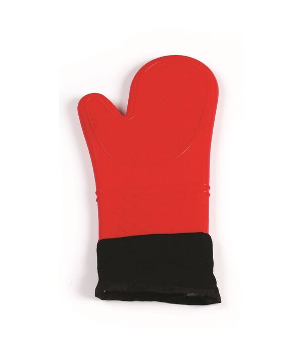 15" SILICONE OVEN MITT, RED, COOL TOUCH