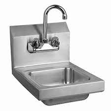 Wall mount space saver hand sink w/faucet