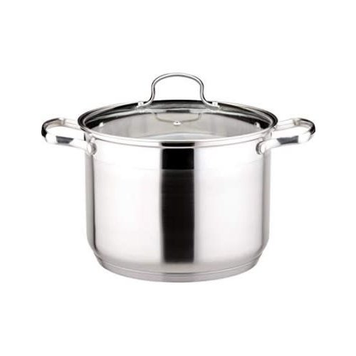 32x25cm/12.6x9.8" Stock Pot w/cover s/s,  LESTOCK POT