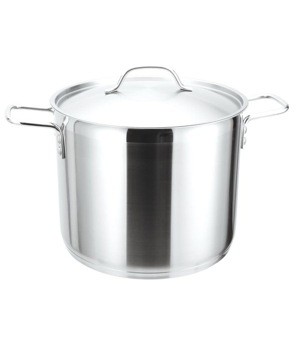 13.5L STOCK POT W/COVER 11" X 8.7" STRAUSS PRO