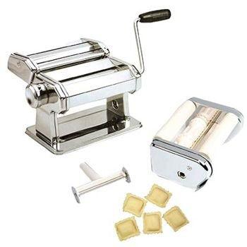 15 CM PASTA MAKER W/RAVIOLI ATTACHMENT, STRAUSS GOURMET