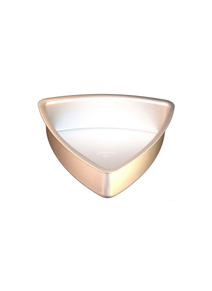 10" X 2" CONVEX TRIANGLE CAKE PAN, SOLID BOTTOM
