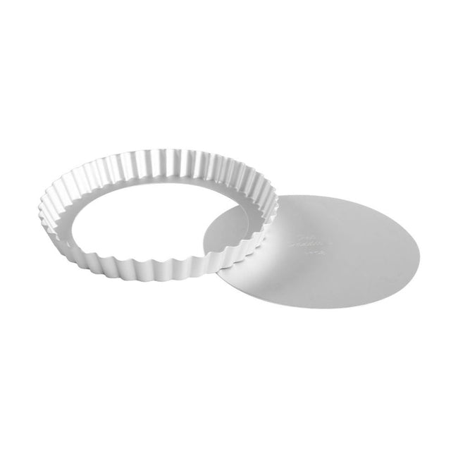 8" X 1"  RND FLUTED TART PAN, (18 GA), REMOVABLE BTM.
