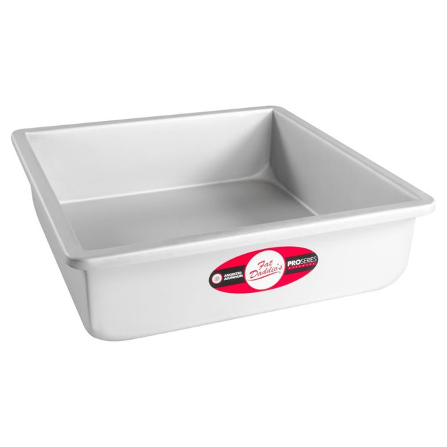 7" X 7" X 3" SQUARE CAKE PAN, SOLID BOTTOM