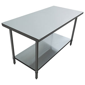 30" x 96" STAINLESS STEEL WORKTABLES